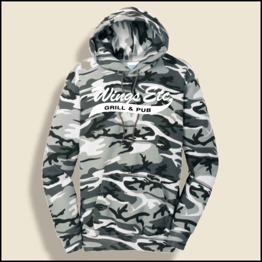 Winter Camo Wings Etc. Pullover Hoodie